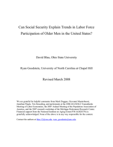 Can Social Security Explain Trends in Labor Force  Revised March 2008