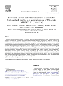 Education, income and ethnic differences in cumulative