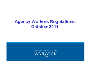 Agency Workers Regulations October 2011