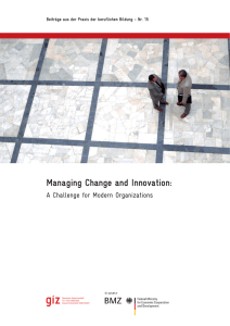 Managing Change and Innovation: A Challenge for Modern Organizations