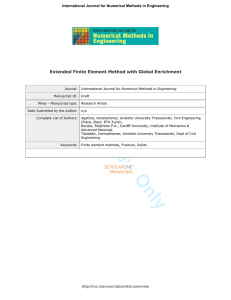 Peer Review Only  Extended Finite Element Method with Global Enrichment