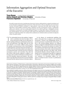 Information Aggregation and Optimal Structure of the Executive Torun Dewan