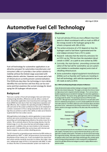 Automotive Fuel Cell Technology Overview 464 April 2014 