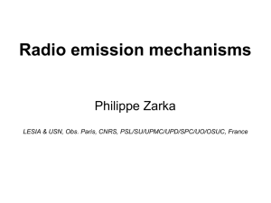 Radio emission mechanisms Philippe Zarka