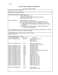 Cruise Activity Request (CAR) Form