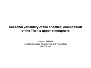 Seasonal variability of the chemical composition of the Titanʼs upper atmosphere   