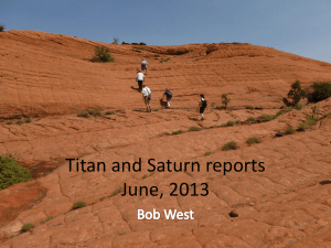 Titan and Saturn reports June, 2013