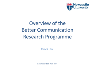Overview of the Better Communication Research Programme
