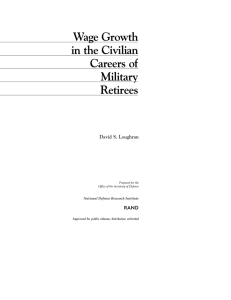Wage Growth in the Civilian Careers of Military