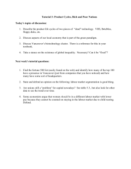 Tutorial 3: Product Cycles, Rich and Poor Nations
