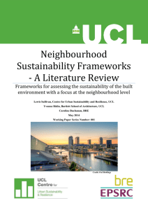 Neighbourhood Sustainability Frameworks - A Literature Review