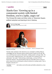 Xiaolu Guo: 'Growing up in a communist society with limited...