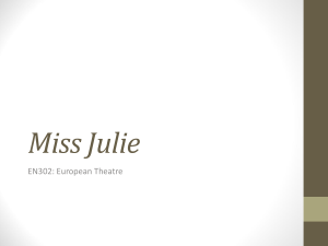 Miss Julie EN302: European Theatre