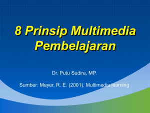 8 Prinsip Multimedia Pembelajaran Dr. Putu Sudira, MP.