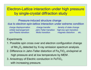 Electron-Lattice interaction under high pressure by single-crystal diffraction study Pressure-induced structure change