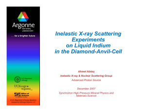 Inelastic X-ray Scattering Experiments on Liquid Indium in the Diamond-Anvil-Cell