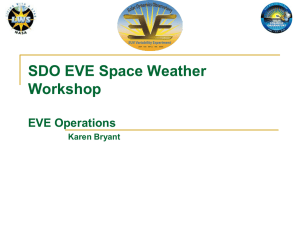 SDO EVE Space Weather Workshop EVE Operations Karen Bryant