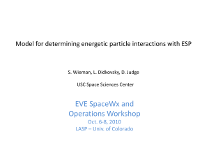 EVE SpaceWx and Operations Workshop Oct. 6-8, 2010