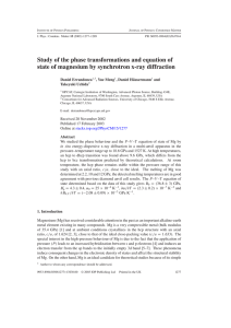 Study of the phase transformations and equation of