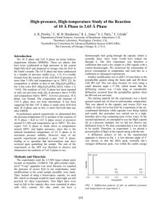 High-pressure, High-temperature Study of the Reaction A. R. Pawley,