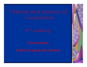 Theories and Schools of Linguistics 4 ti