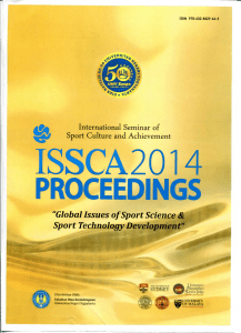 ISSCA20 PROCEEDINGS •5( &#34;Global Issues of Sport Science &amp;