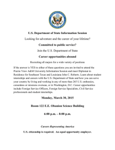 U.S. Department of State Information Session Committed to public service?