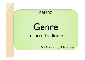 in Three Traditions PBI207 . Siti Mahripah, M.App.Ling