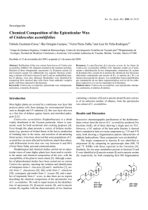 Chemical Composition of the Epicuticular Wax Cnidoscolus aconitifolius Investigación Fabiola Escalante-Erosa,