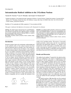 Intramolecular Radical Addition to the 2-Pyridone Nucleus Investigación Yazmín M. Osornio,