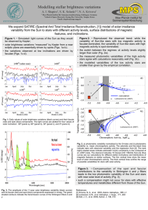 Modelling stellar brightness variations  A. I. Shapiro , S. K. Solanki ,