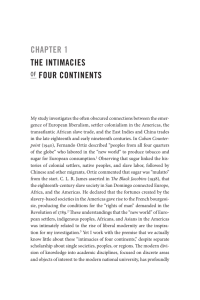 CHAPTER 1 THE INTIMACIES FOUR CONTINENTS OF