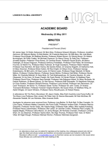 ACADEMIC BOARD MINUTES Wednesday 25 May 2011