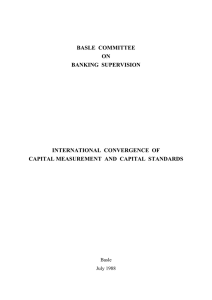 BASLE  COMMITTEE ON BANKING  SUPERVISION INTERNATIONAL  CONVERGENCE  OF