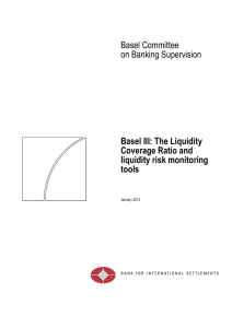 Basel Committee on Banking Supervision  Basel III: The Liquidity