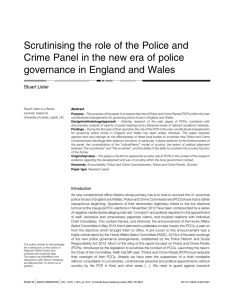 Scrutinising the role of the Police and