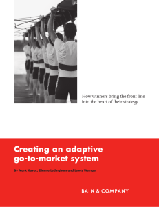 Creating an adaptive go-to-market system How winners bring the front line