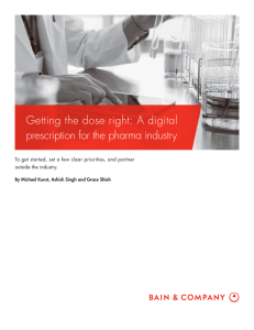 Getting the dose right: A digital prescription for the pharma industry