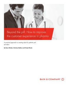 Beyond the pill: How to improve the customer experience in pharma providers