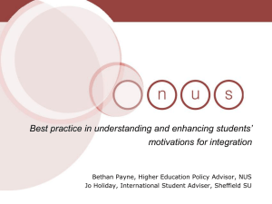 Best practice in understanding and enhancing students’ motivations for integration
