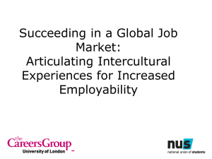 Succeeding in a Global Job Market: Articulating Intercultural Experiences for Increased
