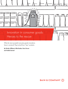 Innovation in consumer goods: Heroes to the rescue