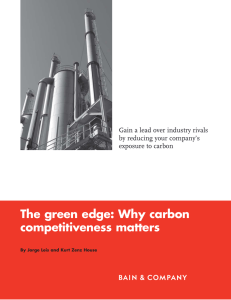 The green edge: Why carbon competitiveness matters by reducing your company’s