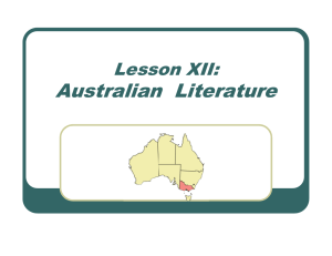 Australian  Literature Lesson XII: