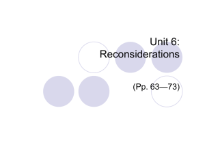 Unit 6: Reconsiderations (Pp. 63—73)