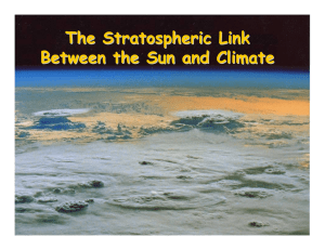 The Stratospheric Link Between the Sun and Climate