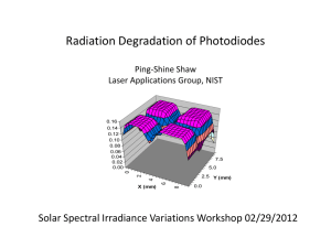 Radiation Degradation of Photodiodes  Solar Spectral Irradiance Variations Workshop 02/29/2012 Ping-Shine Shaw