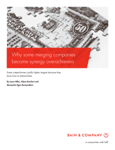 Why some merging companies become synergy overachievers