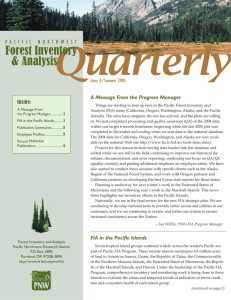 Quarterly Forest Inventory &amp; Analysis