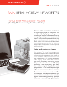 BAIN RETAIL HOLIDAY NEWSLETTER HALFTIME REPORT AND ALL EYES ON AMAZON Issue 3